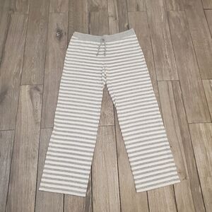 jijamas pima cotton modal blend gray white striped pull-on pajama pants size XXL